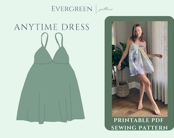 Anytime Dress Sewing Pattern - PDF, Beginner