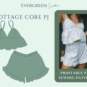 Cottage Core Pyjama Sewing Pattern - PDF