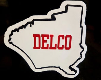 Custom Printed Hand Made Delco Car Magnet-Delaware County-PA- Philadelphia