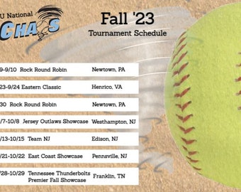 Editable Tournament Game Schedules, Sports Schedule Templates,  Game Day Organizer (Set of 5)