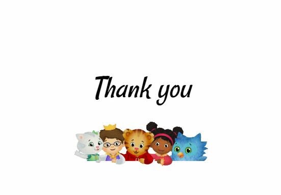 Daniel Tiger Thank You Printable Template Editable Instant - Etsy