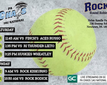 Softball Tournament Schedule Template
