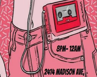 90'S Themed Party Invitation, Printable Template, Editable, Instant Download