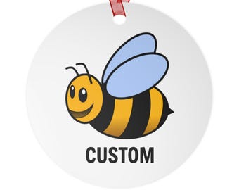 Metal Ornament, Personalized -Hanby Elementary School- Bees-  Wilmington- Delaware- Gift for Alumni-School Spirit