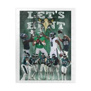 Puzzle-Philadelphia Eagles- Super Bowl- Let&#39;s Hunt- AJ Brown Saquon Barkley- Jalen Hurts- DeVonta Smith- Go Birds