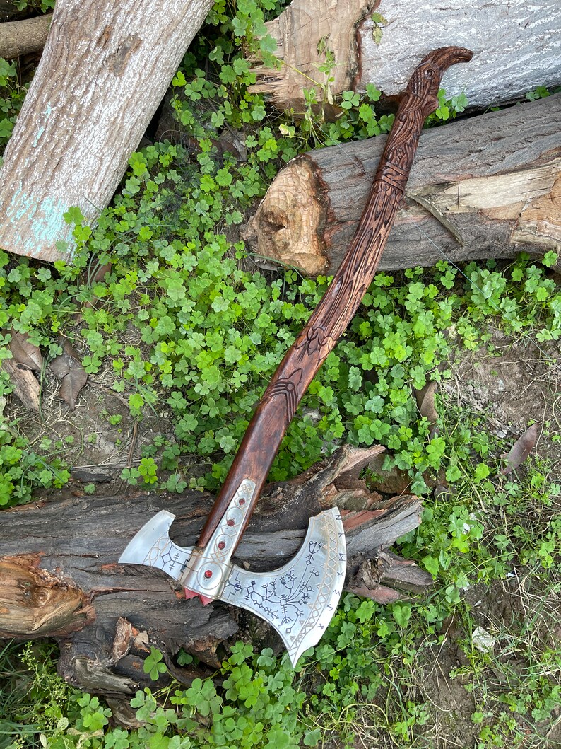 Hand Leviathan Axe, God of War Axe, Scandinavian Axe, Kratos Axe