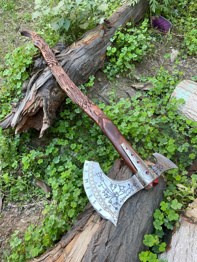 Hand Leviathan Axe, God of War Axe, Scandinavian Axe, Kratos Axe