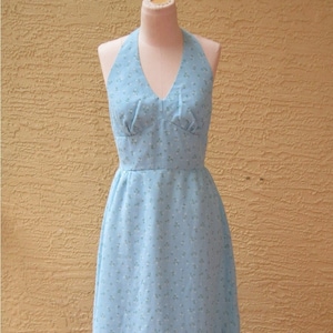 Vintage 1960&#39;s &quot;Special Occasion&quot; Formal, Designer Ruffle Halter Maxi Dress & Bolero Jacket by Lorrie Deb, Size Small, Homecoming, Prom