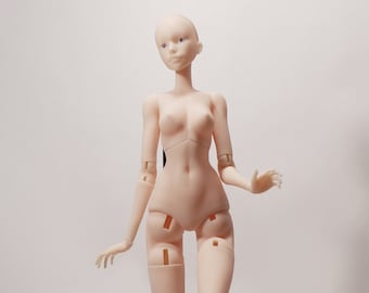 Blank Bjd Art Doll 1/4 (+ pair of bjd eyes) Ball Jointed Doll OOAK Assembled Doll Base by SAMUM