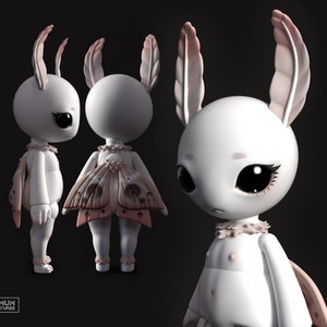 BJD Puppe Stl 3D Modell zum Drucken Motte Insekt Alien Furry Anthro Ball Jointed Art Doll 23cm von SAMUM