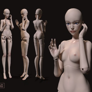 Bjd Doll stl 3D Model for printing Ball Jointed Art Doll 40cm 1/4 by SAMUM