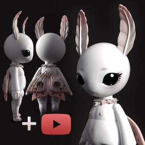 Moth BJD doll STL – 3D printable ball-jointed doll model file 23cm + tutorial - Moth Insect Alien Furry Anthro Mothman - SamumCreatures