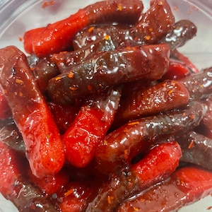 Chamoy Berry Sour Gummy Worms - Chamoy Candy - Dulces Enchilados - Mexican Candy