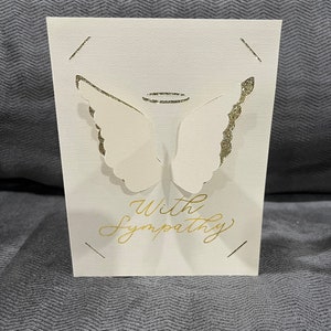 Pop-up Angel Wings Sympathy Kaart