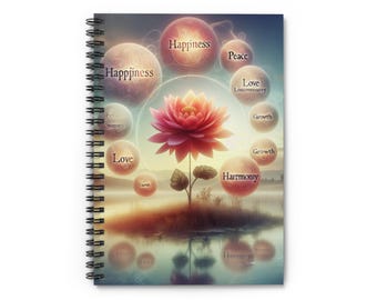 Floral Lotus Journal: Dreamy Lined Notebook for Writing