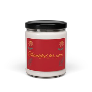Scented Soy Candle, 9oz, Thank You Candle Small Gift Idea for Women, Thank You Gifts for Home | Coworkers, Friend, Teacher, Nurse gift idea