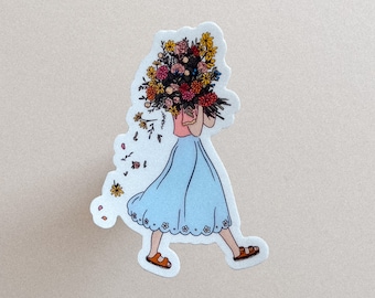 Flower Girl Vinyl Sticker | Cute Gift