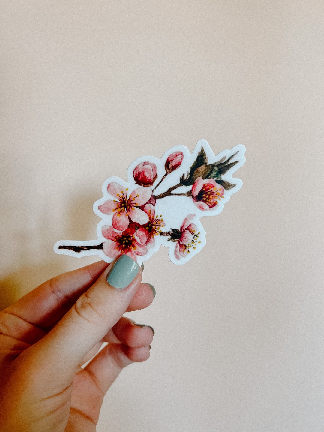 Cherry Blossom Sticker | Cute Sticker | Waterproof Vinyl Sticker ...