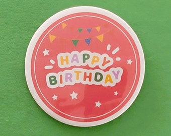 2.25" Happy Birthday Pinback Button