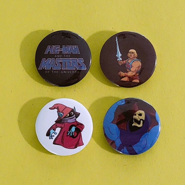 Original He-Man Cartoon Pinback Buttons