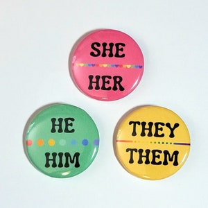 3cm Pronomen Buttons
