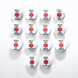 Medicinska varningsknappar, 3,8 cm