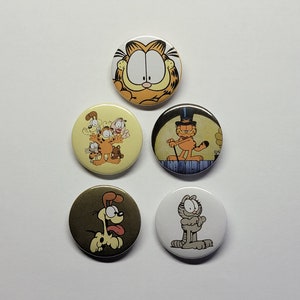 Garfield and Friends 1.25" Pinback Button Set