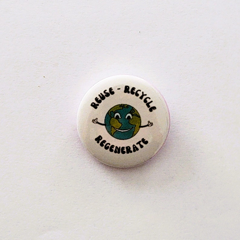 1.25 Recycle/mother Earth Pinback Button Set - Etsy