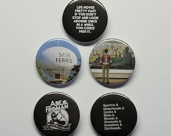 Ferris Bueller 1.25" Pinback Button Set