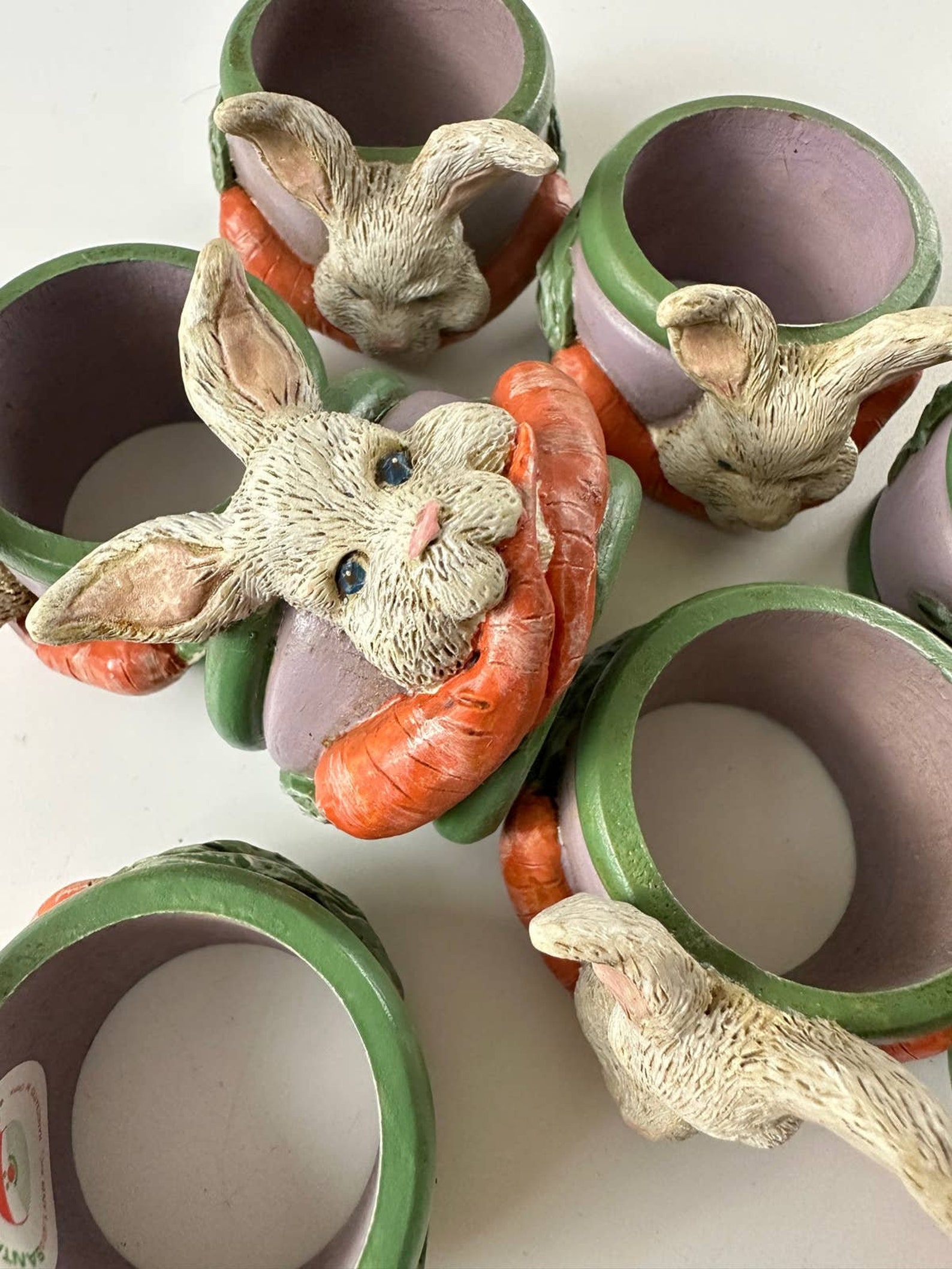8pcs Easter Bunny Napkin Rings – Wooden Bunny Ear Napkin Holders Easter Dinner Cute Farmhouse Table Festive Holiday Celebrations Dining Decor Perfect H