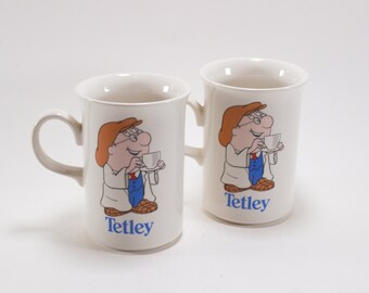 Vintage Tetley Tea Cups 2pc Set Churchill England