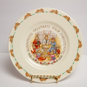 Royal Doulton Bunnykins Christening Plate