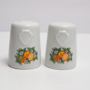 Vintage Orange Slice Salt & Pepper Shakers