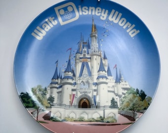Vintage Disney World Plate Large