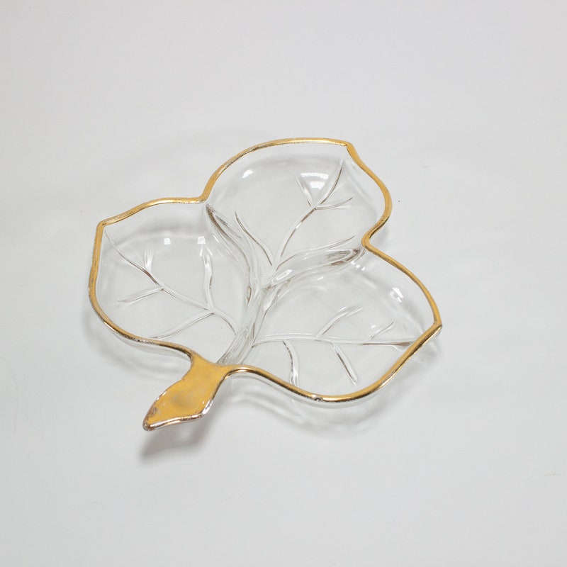 Leaf Shaped Glass Serving Dish - Etsy