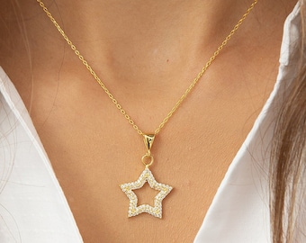 Star Necklace • 14K Gold Plated • Star Pendant • 925 Silver • Celestial Jewelry • Celestial Necklaces • Star Jewelry • Gift for Her