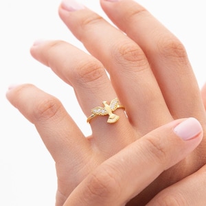 Sterling Silber Phoenix Ring: Verstellbarer Vogel Schmuck