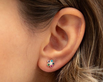 Wildflower Earrings • Wildflower Studs • 925 Silver • Floral Earrings • Daisy Earrings • Flower Jewelry • Handmade Gift • Gift for Her