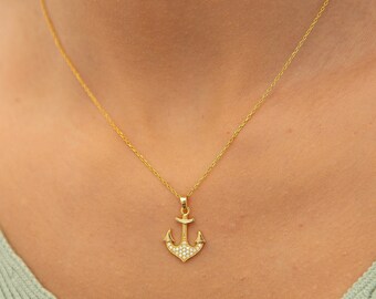 Anchor Necklace • Anchor Pendant • Nautical Pendant • 925 Silver • Maritime Necklace • Oceanic Necklace • Sailor Pendant