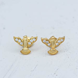 Aretes de Fénix Aretes de ruiseñor Chapado en oro de 14 quilates Joyas de Los Juegos del Hambre Aretes de Sinsajo Aretes de Los Juegos del Hambre Oro