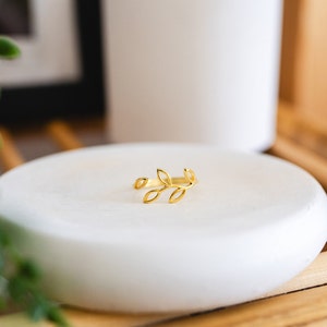 Olive Branch Ring 14K Gold Plated Nature Jewelry Minimalist Rings Daily Ring Nature's Jewelry Branch Ring Gift for Her Gold