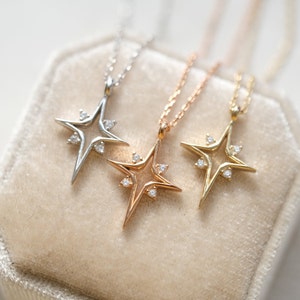 North Star Necklace North Star Pendant Celestial Jewelry 14K Gold Plated 925 Silver Star Necklace Gift for Her image 7