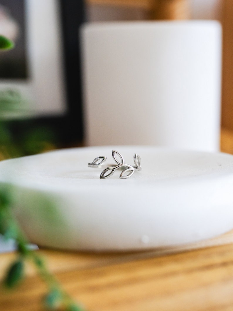Olive Branch Ring 14K Gold Plated Nature Jewelry Minimalist Rings Daily Ring Nature's Jewelry Branch Ring Gift for Her Silver