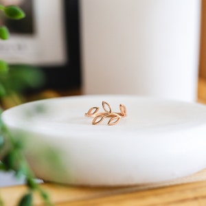 Olive Branch Ring 14K Gold Plated Nature Jewelry Minimalist Rings Daily Ring Nature's Jewelry Branch Ring Gift for Her Rose gold