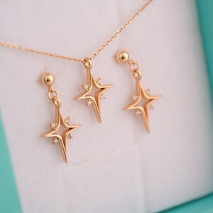 North Star Necklace North Star Pendant Celestial Jewelry 14K Gold Plated 925 Silver Star Necklace Gift for Her image 10