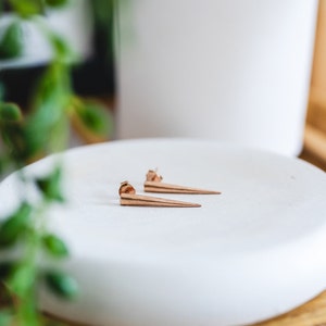 Spike Earrings Throne Earrings Handmade Earrings Spike Stud Earrings Throne Stud Earrings 925 Silver Gift for Her Rose gold