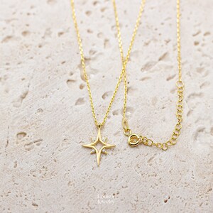 North Star Necklace North Star Pendant Celestial Jewelry 14K Gold Plated 925 Silver Star Necklace Gift for Her Gold