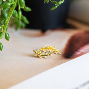 Olive Branch Earrings Branch Earrings Leaf Earrings Nature Jewelry Nature Earrings Handmade Earrings Gift for Her Gold