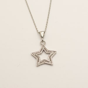 Star Necklace 14K Gold Plated Star Pendant 925 Silver Celestial Jewelry Celestial Necklaces Star Jewelry Gift for Her image 9