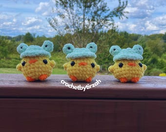 Häkelente Froggie / Häkelente mit Froschmütze